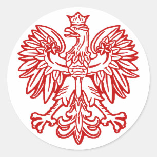 Poolse adelaar ronde sticker