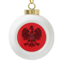 Poolse Adelaar Sneeuwvlok Omlijst Ornament