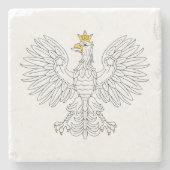 Poolse adelaar stenen onderzetter (Voorkant)