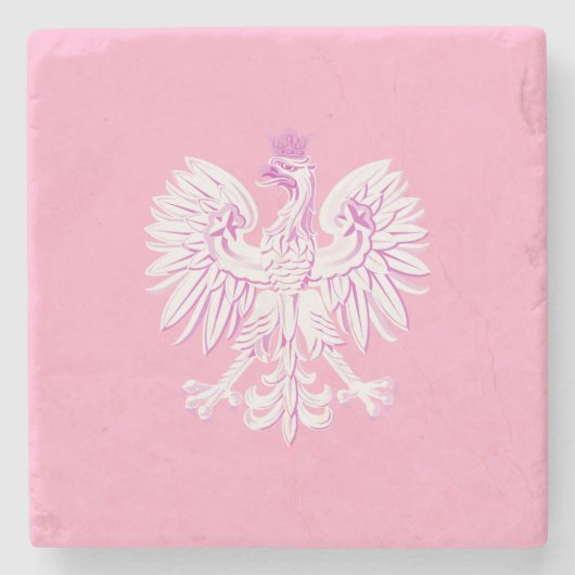 Poolse adelaar stenen onderzetter (Voorkant)