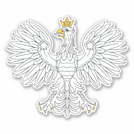 Poolse adelaar sticker (Voorkant)