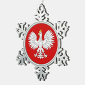 Poolse adelaar tin sneeuwvlok ornament (Rechts)
