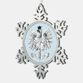 Poolse adelaar tin sneeuwvlok ornament (Rechts)