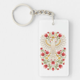 Poolse Adelaar Tulp Volkskunst Sleutelhanger