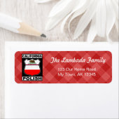 Poolse Adresetiketten in Californië Etiket (Insitu)