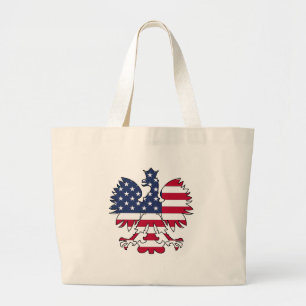 Poolse Amerikaanse adelaar Grote Tote Bag