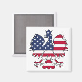 Poolse Amerikaanse adelaar Magneet (Voorkant / Achterkant)