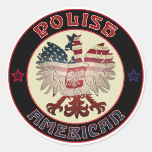 Poolse Amerikaanse adelaar Ronde Sticker