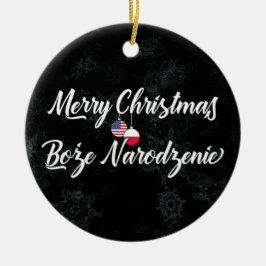 Poolse Amerikaanse bilaterale vakantieverval Keramisch Ornament