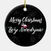 Poolse Amerikaanse bilaterale vakantieverval Keramisch Ornament (Achterkant)