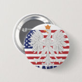 Poolse Amerikaanse Button (Voorkant /achterkant)