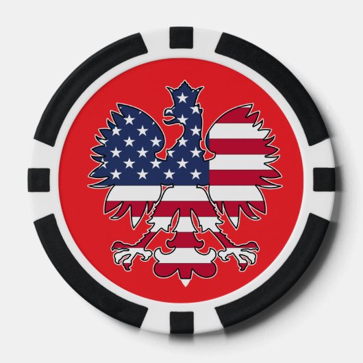 Poolse Amerikaanse Eagle Poker Chips (Voorkant)