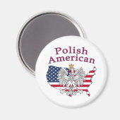 Poolse Amerikaanse kaart Magneet (Voorkant / Achterkant)