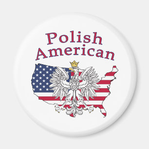 Poolse Amerikaanse kaart Magneet