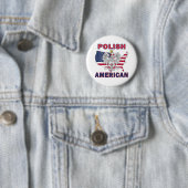 Poolse Amerikaanse kaart Ronde Button 5,7 Cm (In situ)