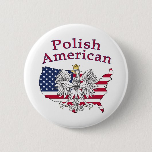 Poolse Amerikaanse kaart Ronde Button 5,7 Cm (Voorkant)