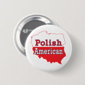 Poolse Amerikaanse kaart Ronde Button 5,7 Cm (Voorkant /achterkant)