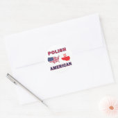 Poolse Amerikaanse kaart Ronde Sticker (Envelop)