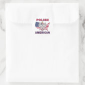 Poolse Amerikaanse kaart Ronde Sticker (Tas)