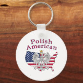 Poolse Amerikaanse kaart Sleutelhanger (Voorkant)