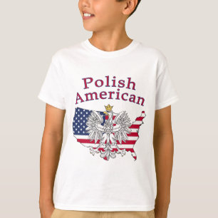 Poolse Amerikaanse kaart T-shirt