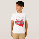 Poolse Amerikaanse kaart T-shirt (Voorkant volledig)