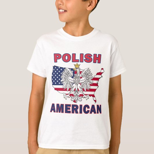 Poolse Amerikaanse kaart T-shirt (Voorkant)