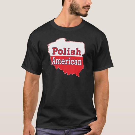 Poolse Amerikaanse kaart T-shirt (Voorkant)