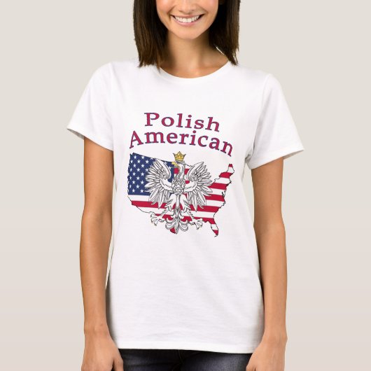 Poolse Amerikaanse kaart T-shirt (Voorkant)