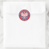 Poolse Amerikaanse Pride Ronde Sticker (Tas)