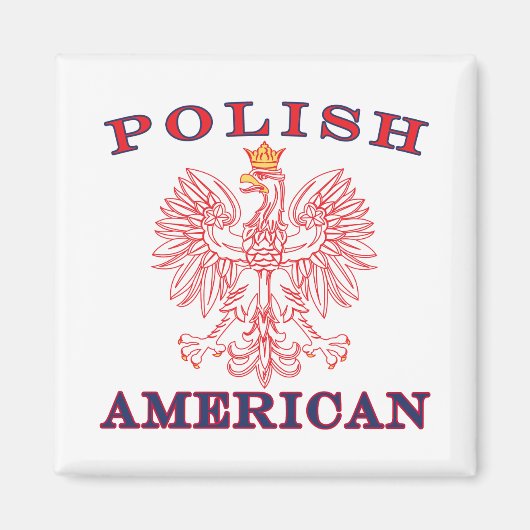Poolse Amerikaanse rode adelaar Magneet (Voorkant)