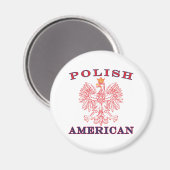 Poolse Amerikaanse rode adelaar Magneet (Voorkant / Achterkant)