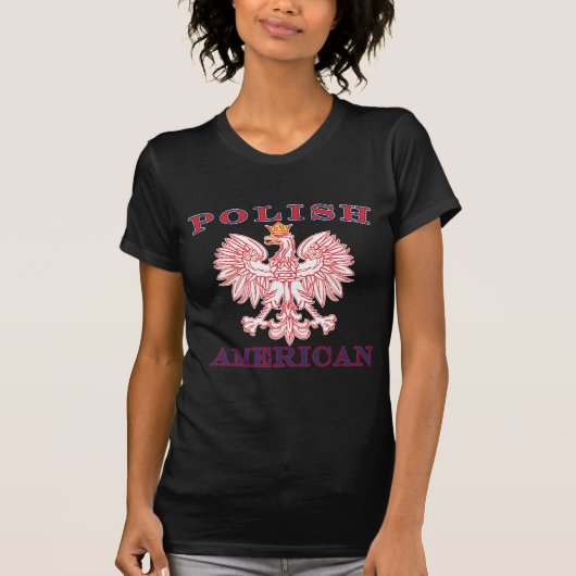 Poolse Amerikaanse rode adelaar T-shirt (Voorkant)