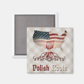 Poolse Amerikaanse rotsvriend Magnet (Voorkant / Achterkant)