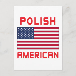 Poolse Amerikaanse vlag Briefkaart