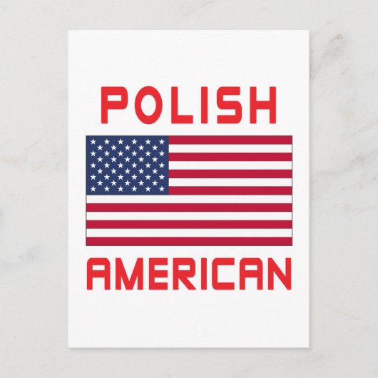 Poolse Amerikaanse vlag Briefkaart (Voorkant)