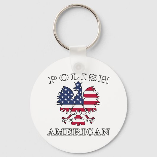 Poolse Amerikaanse vlag Eagle Sleutelhanger (Voorkant)