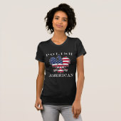 Poolse Amerikaanse vlag Eagle T-shirt (Voorkant volledig)