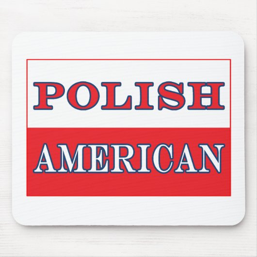 Poolse Amerikaanse vlag Muismat (Voorkant)