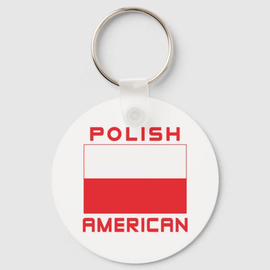 Poolse Amerikaanse vlag Sleutelhanger (Voorkant)