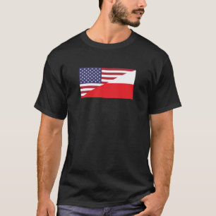 Poolse Amerikaanse vlag T-shirt