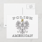 Poolse Amerikaanse witte adelaar Briefkaart (Voorkant / Achterkant)