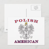 Poolse Amerikaanse witte adelaar Briefkaart (Voorkant / Achterkant)
