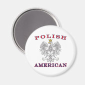 Poolse Amerikaanse witte adelaar Magneet (Voorkant / Achterkant)