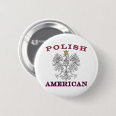 Poolse Amerikaanse witte adelaar Ronde Button 5,7 Cm (Voorkant /achterkant)