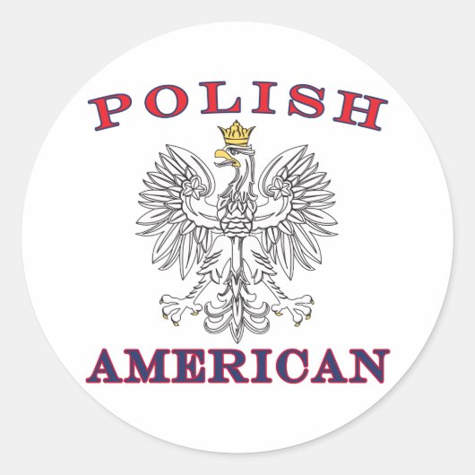 Poolse Amerikaanse witte adelaar Ronde Sticker (Voorkant)