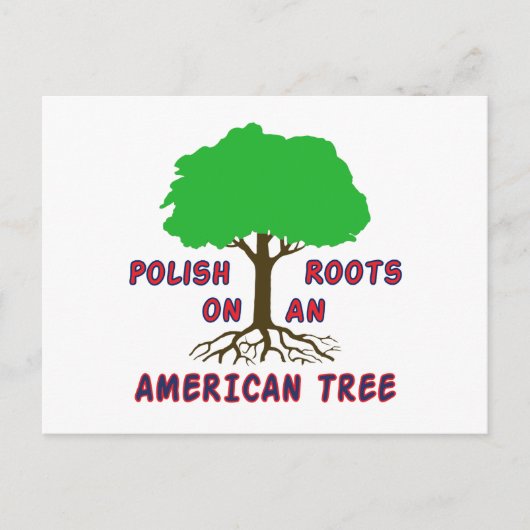 Poolse Amerikaanse wortels Briefkaart (Voorkant)