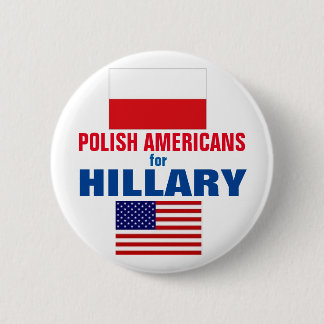 Poolse Amerikanen voor Hillary 2016 Ronde Button 5,7 Cm
