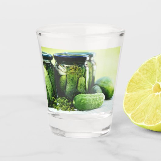 Poolse augurken dill Cucumber Shot Glas (Voorkant)