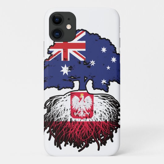 Poolse Australische Australische vlag - Boomwortel Case-Mate iPhone Case (Achterkant)